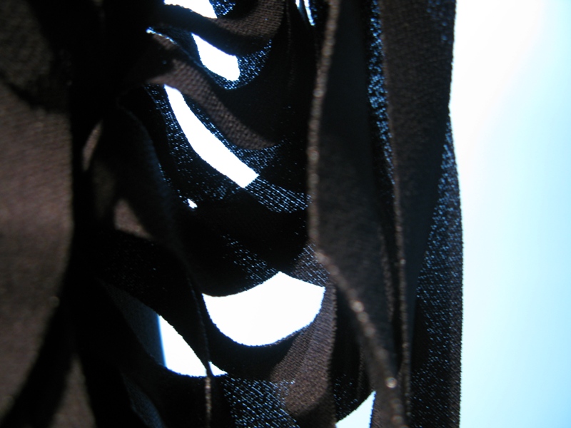 Elle Venturini for Ivo Milan black dress detail